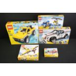 Lego - Five boxed lego sets to include 3 x Creator (4993 Cool Convertible, 6745 Propeller Power &