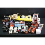 Collection of mixed toys to include a Maisto R/C car with controller, Hydra R-8 Jet-Marine R/C