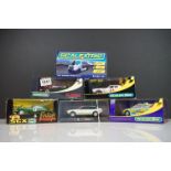 Five boxed / cased slot cars to include Classic Grand Prix C2552 Vanwall F1 1957 No10, Chevrolet