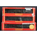 Three boxed Hornby OO gauge locomotives to include R082 GWR Locomotive King James II (DCC Lenze