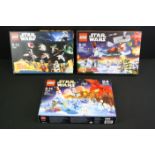 Star Wars - Three boxed Star Wars Lego Advent Calendars to include 75146, 7958 2011 & 75097,