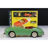 Original boxed Schuco 5503 Elektro Phanomenal Mercedes 190 SL tin plate car in green with red