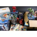 Collection of TV related Figures, bobble heads & collectibles to include 4 x boxed Neca Marvel
