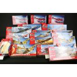 20 Boxed & unbuilt Airfix 1:48 plastic model plane kits to include 3 x A05135 Supermarine Spitfire