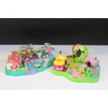 Two Bluebird Polly Pocket play sets to include 1996 Magical Movin' Pollyville and a 1997 Magical