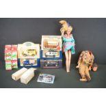 Mixed toys to include a Mattel Barbie 1970s clothed fashion doll, 1970s Action Man (marked CPG