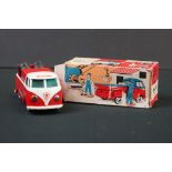 Boxed Tekno Nr 410 Firestone VW Pick Up Truck diecast model in red, complete with 12 x tyres, a