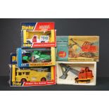 Four Boxed diecast models to include Corgi Major 1128 Priestman Luffing Shovel (tatty box, some