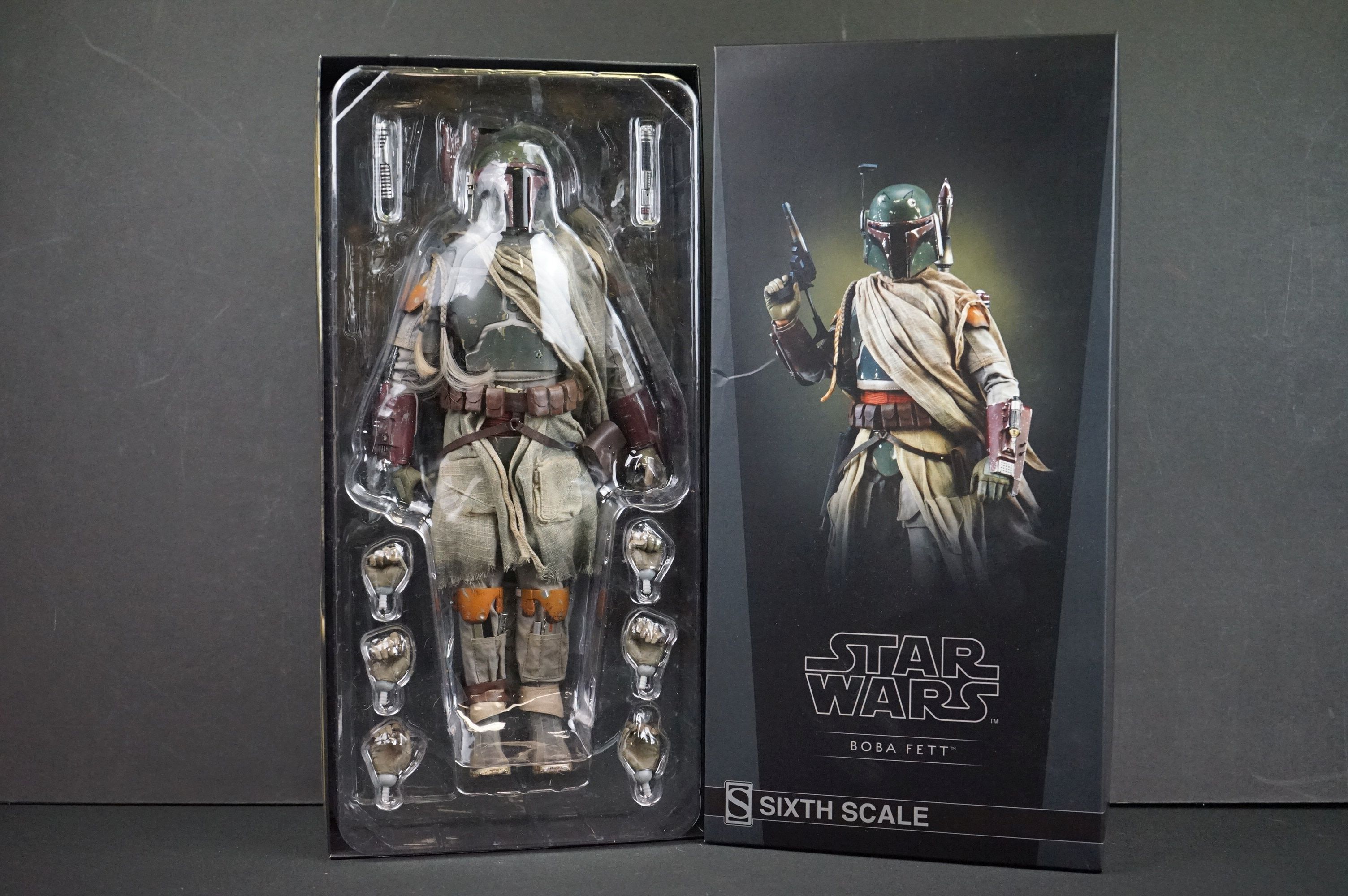 Star Wars - Boxed Sideshow Collectibles Star Wars Boba Fett Sixth Scale Figure in original shop box,