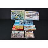 Seven Boxed / bagged & unbuilt Frog plastic model kits to include F201 1:72 Heinkel He.111, F.178