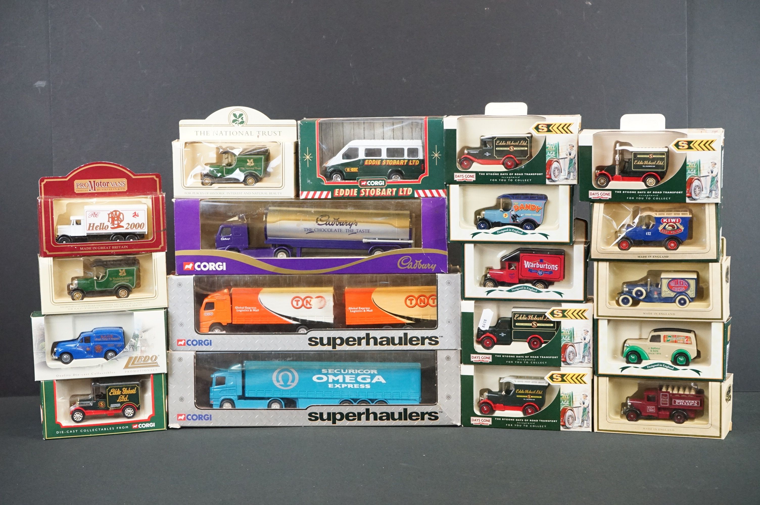 19 Boxed diecast models to include Corgi & Lledo featuring Corgi Superhaulers and Eddie Stobart