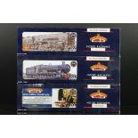 Three boxed Bachmann OO gauge locomotives with Lenz Gold Std or Lenz Std DCC professionally fitted