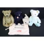 Four Steiff Bears to include bagged Musical Bear, 022708 Sprinkels Teddy Bear 30 with tags, 660863