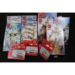 11 Boxed & unbuilt Airfix plastic model ship kits to include 7 x Vintage Classics (2 x A09256V 1:144