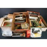 Quantity of OO gauge model railway accessories to include kit built locos & rolling stock, spares,