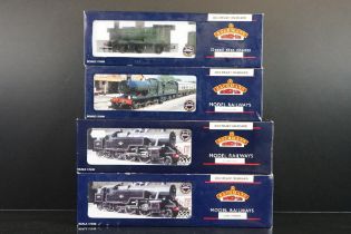 Four boxed Bachmann OO gauge locomotives with Lenz Gold Mini, Lenz Maccoder or Lenz Std DCC