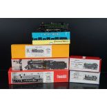 Six boxed and built diecast OO gauge locomotives to include 3 x Wills, K's, Graham, Farish & Keyser,