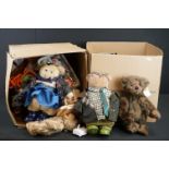 Large quantity of soft toys to include Ty Bears, Clemens etc plus Beattrix Potter