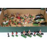 Quantity of metal figures to include various Britains examples, mainly contemporary examples,