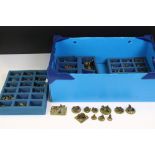 Collection of well painted 28mm scale metal & plastic WWII military war gaming figures on stands