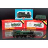 Three boxed OO gauge locomotives to include 2 x Hornby (R041 GWR Pannier Tank Loco & R077 GWR 0-4-0)