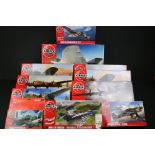 11 Boxed & unbuilt Airfix 1:72 plastic model plane kits to include A12011 Avro Vulcan B.2 (tearing