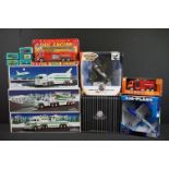 13 boxed diecast & plastic models to include 3 x Hess, Matchbox Platinum Edition, Matchbox Warhawk