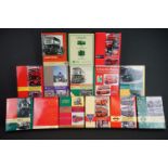 13 Boxed EFE Exclusive First Edition London Transport Museum ltd edn diecast model 1:76 bus sets, to