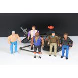 Five Original play worn Galoob The A Team figures to include B.A. Baracus, John “Hannibal” Smith,