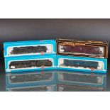 Four boxed OO gauge locomotives to include 3 x Airfix (54122-6 4F Fowler LMS Livery, 54121-3 Royal