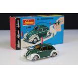 Boxed Schuco VW Polizeiwagen 3000 tin plate clockwork car compete with accessories and key, vg