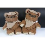 Star Wars - Two Original Kenner Wicket The Ewok Stuffed Figure with original makers label to reverse