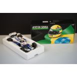 Boxed Pauls Model Art MiniChamps 1/18 Ayrton Senna Racing Car Collection 540941802 Williams Renault