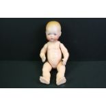 Early 20th C Armand Marseille Bisque headed baby doll, sleeping eyes, composition body, marked ' A.M