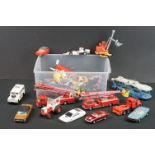 Collection of play worn Corgi diecast models from the mid 20th C onwards to include Whizzweels