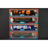 Four boxed Tekno The British Collection 1/50 diecast model trucks to include 67 Tango, 68 Pepsi,