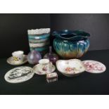 Mixed Lot of Ceramics and Glass including Dresden Trio, 2 Nymolle Denmark Bjorn Wiinblad Ceramic