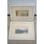 Two 19th century Watercolours of Lake Scenes, 27cm x 17cm, framed and glazed