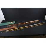Two vintage fishing rods to include a Barrie Brooks special and a Milwards Swimmaster.