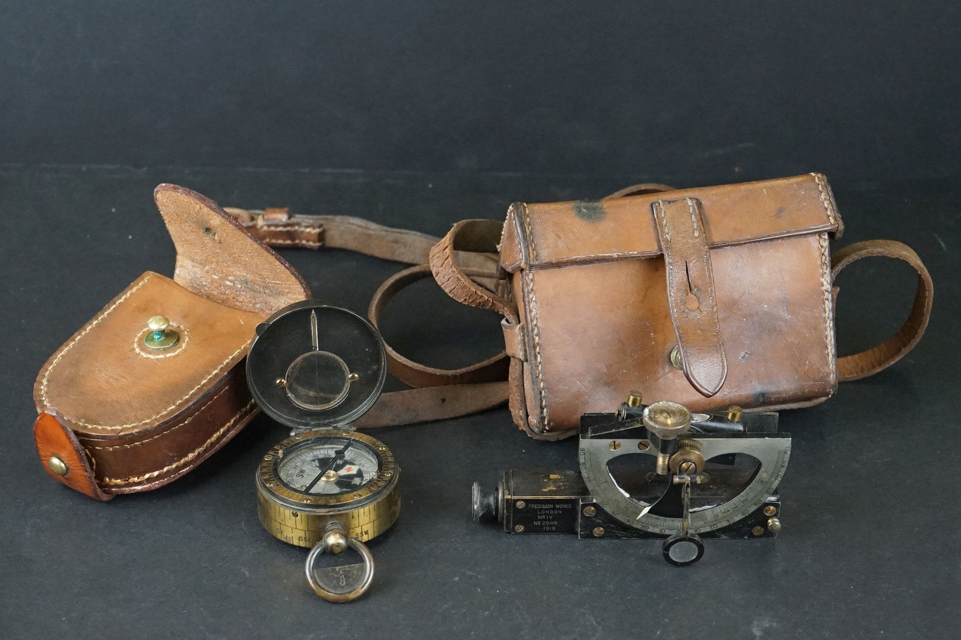 Negretti & Zambia World War One Brass Marching Compass together with World War One Field Artillery