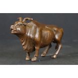 Bronze figure of an ox or buffalo, approx. 8cm long