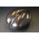 A polished Cocoa De Mer, measures approx 24cm in length.