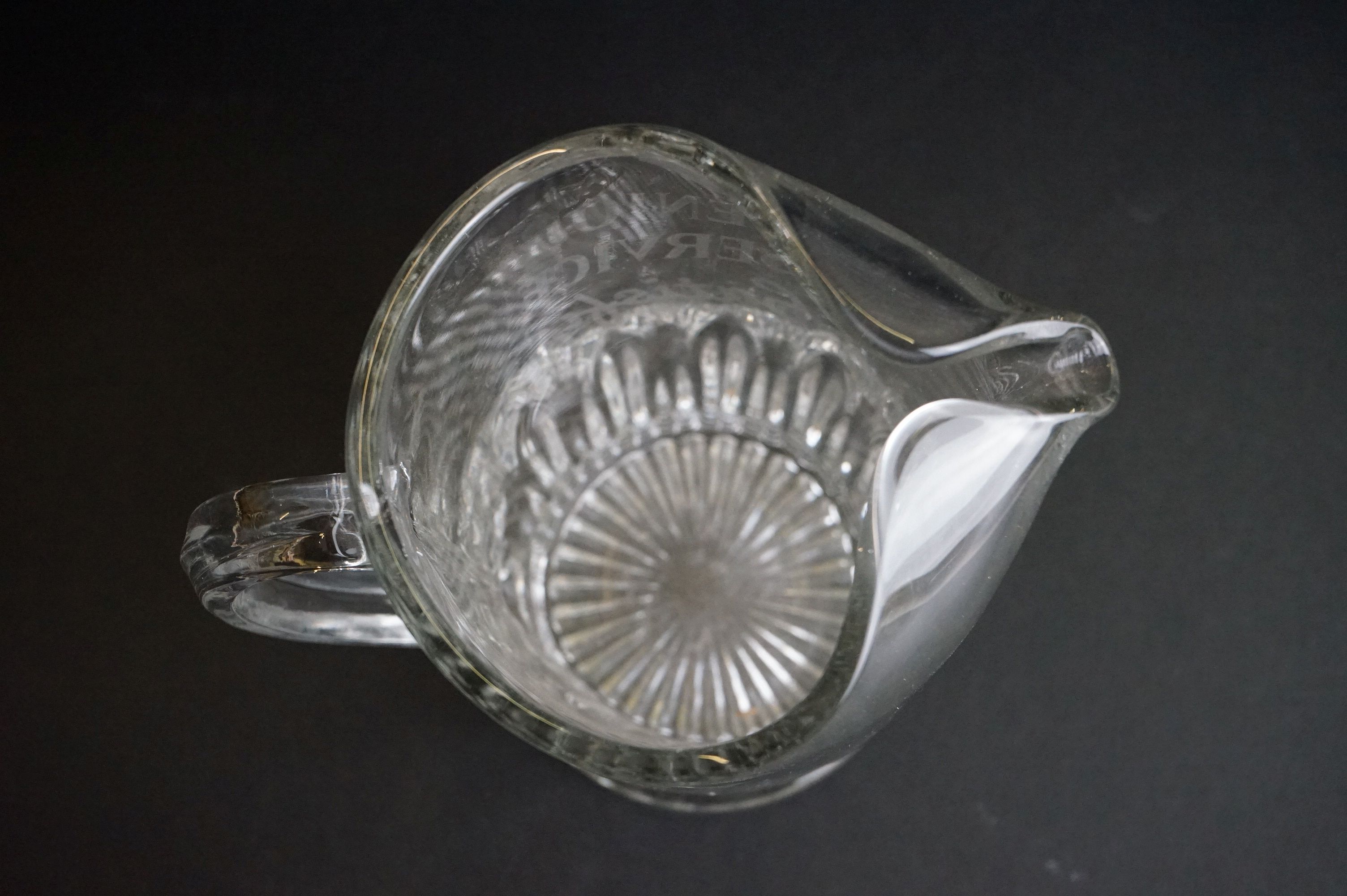 Early to Mid 20th century Advertising Glass Water Jug ' Senior Service Satisfy ', 18cm high - Image 3 of 8