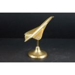 Brass Model of Concorde on a Stand, 19cm long