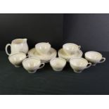 Susie Cooper Part Tea Set comprising 6 Cups, 6 Saucers, 6 Tea Plates, Milk and Sugar