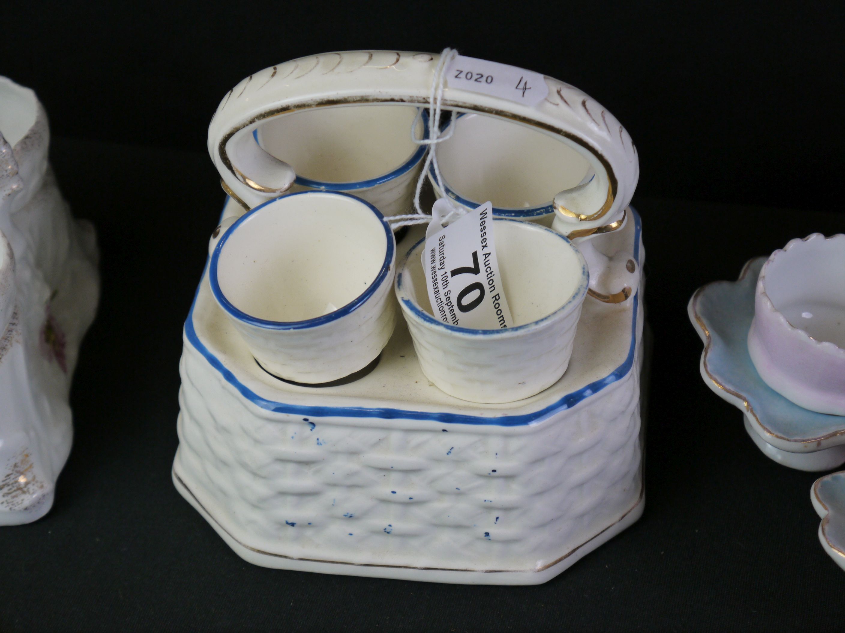 Group of pottery egg stand and egg cup holders - Image 3 of 6