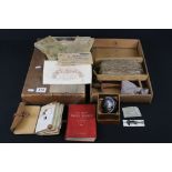 A small collection of early twentieth century fishing tackle to include a fly wallet with a