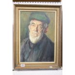 Olive Bagshaw (British 20th century) Oil Painting on Canvas Head and Shoulders Portrait of Albert