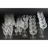Collection of cut glassware to include 5 Stuart Crystal sundae dishes, 4 Stuart port glasses, 2