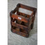 Vintage pine four section bottle crate for Taunton Cider